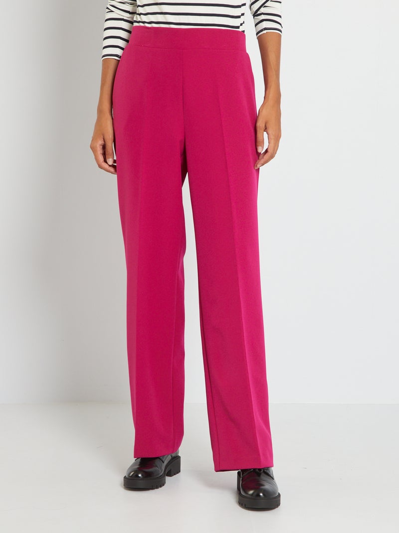 Calças largas com cintura elástica ROSA - Kiabi
