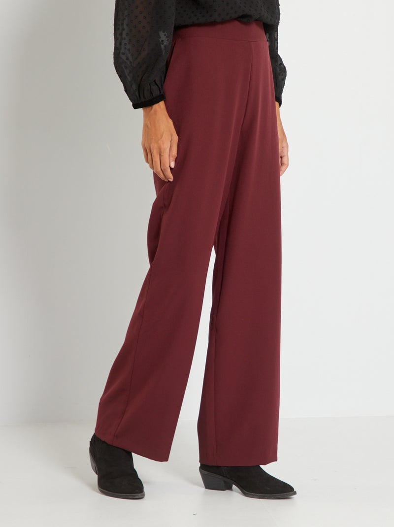 Calças largas com cintura elástica VERMELHO - Kiabi