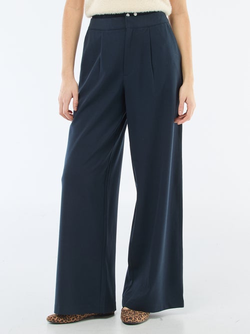 Calças largas com cintura estilo boxer - Kiabi