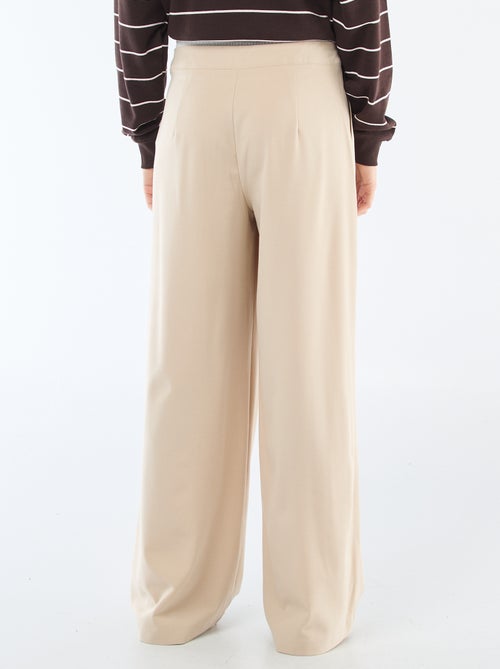 Calças largas com cintura estilo boxer - Kiabi