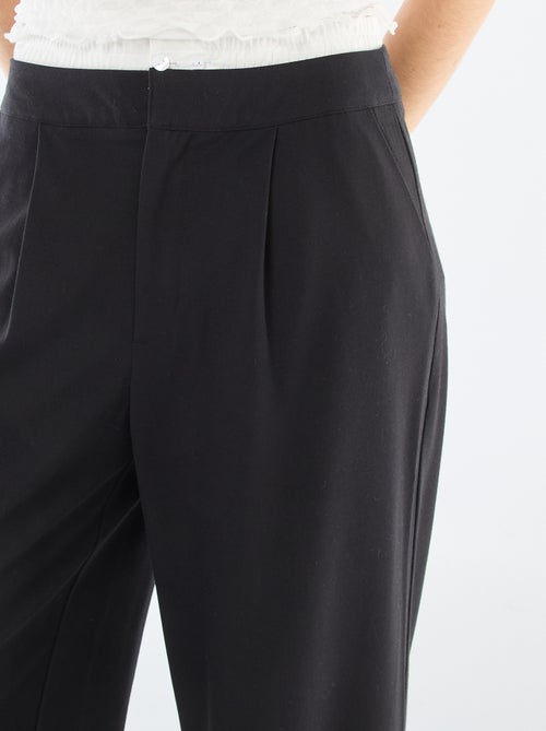 Calças largas com cintura estilo boxer - Kiabi