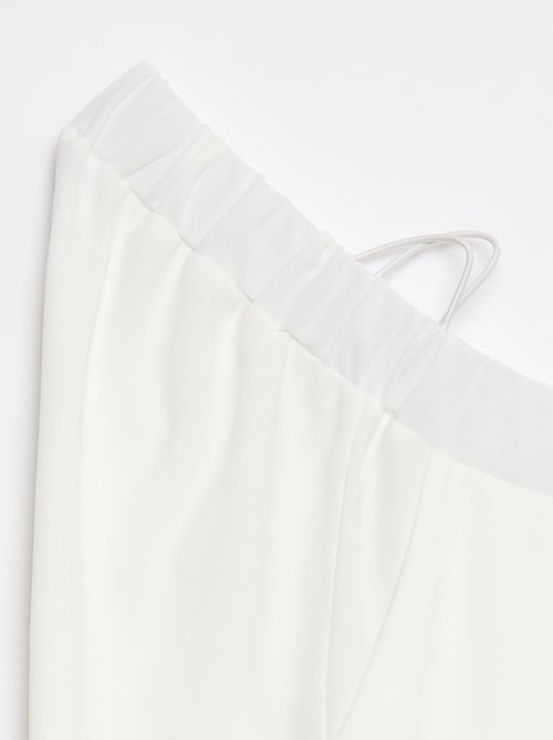 Calças largas com cintura subida - Fácil de Vestir - Kiabi Calças largas com cintura subida - Fácil de Vestir - Kiabi