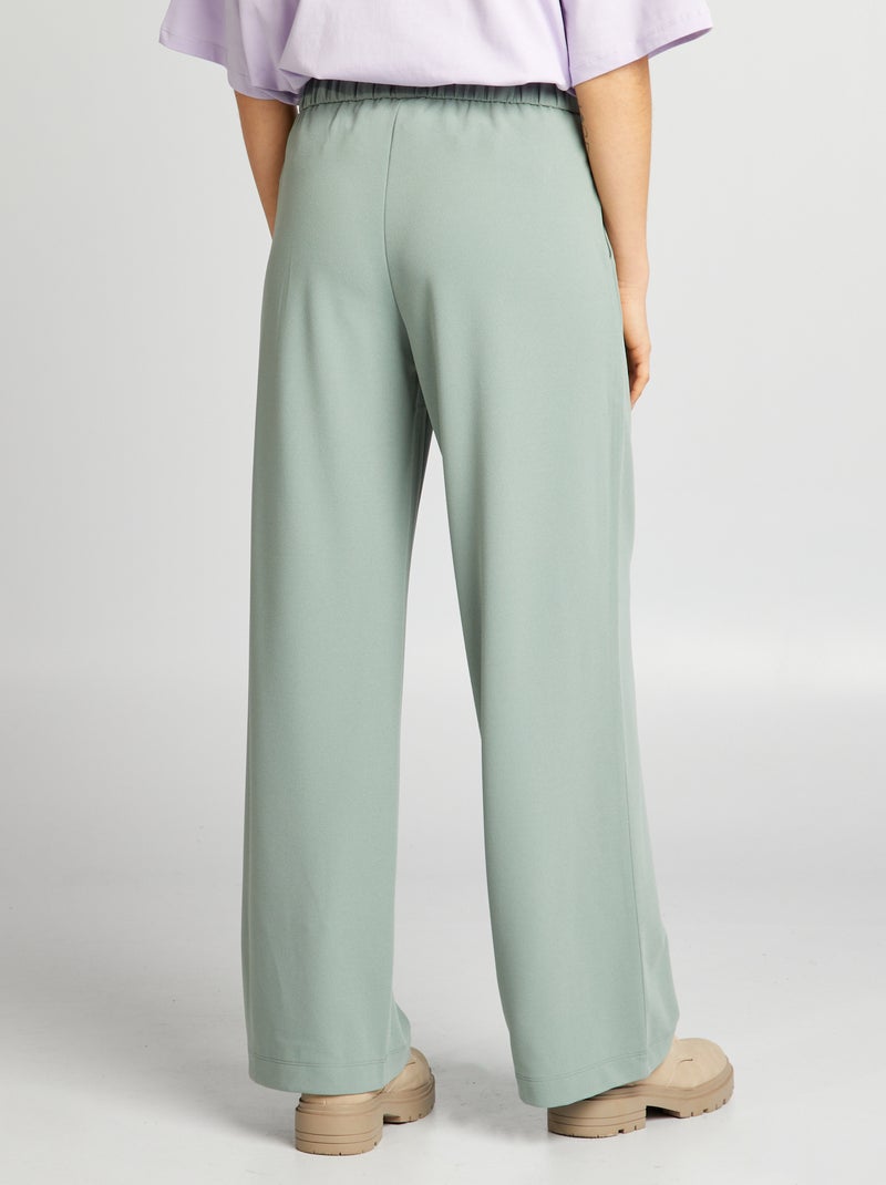 Calças largas com cintura subida 'JDY' VERDE - Kiabi