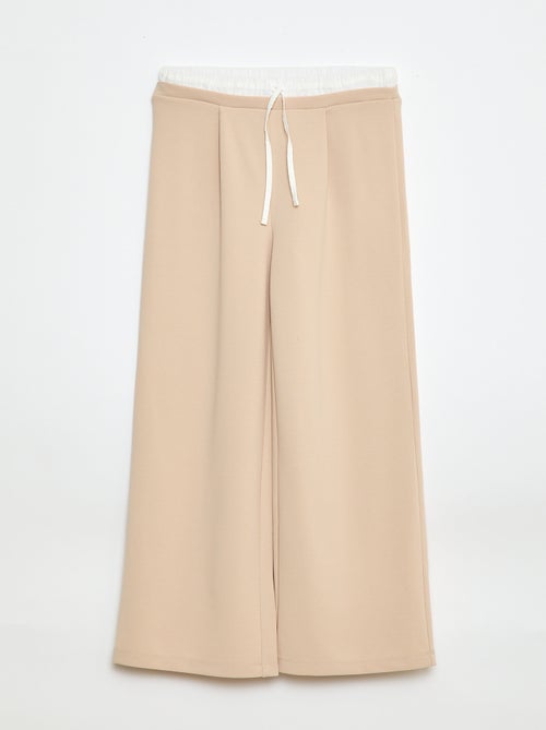 Calças largas com efeito 2 em 1 estilo shorts - Kiabi