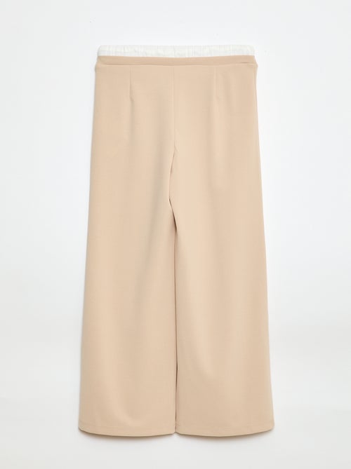 Calças largas com efeito 2 em 1 estilo shorts - Kiabi