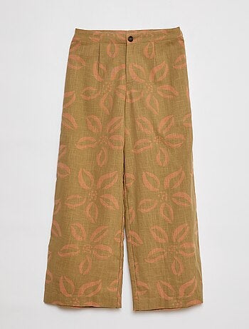 Calças largas com estampado