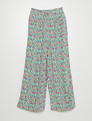 Calças largas com motivo