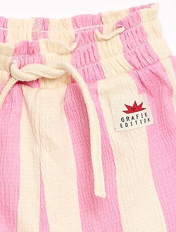 Calças largas com padrão