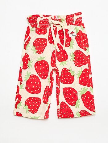 Calças largas com padrão