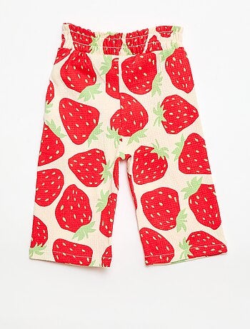 Calças largas com padrão