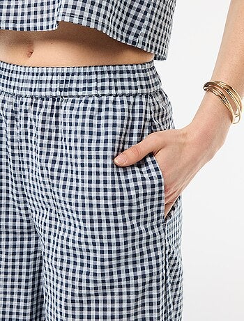 Calças largas com padrão Vicky