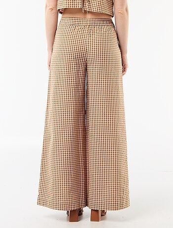 Calças largas com padrão Vicky