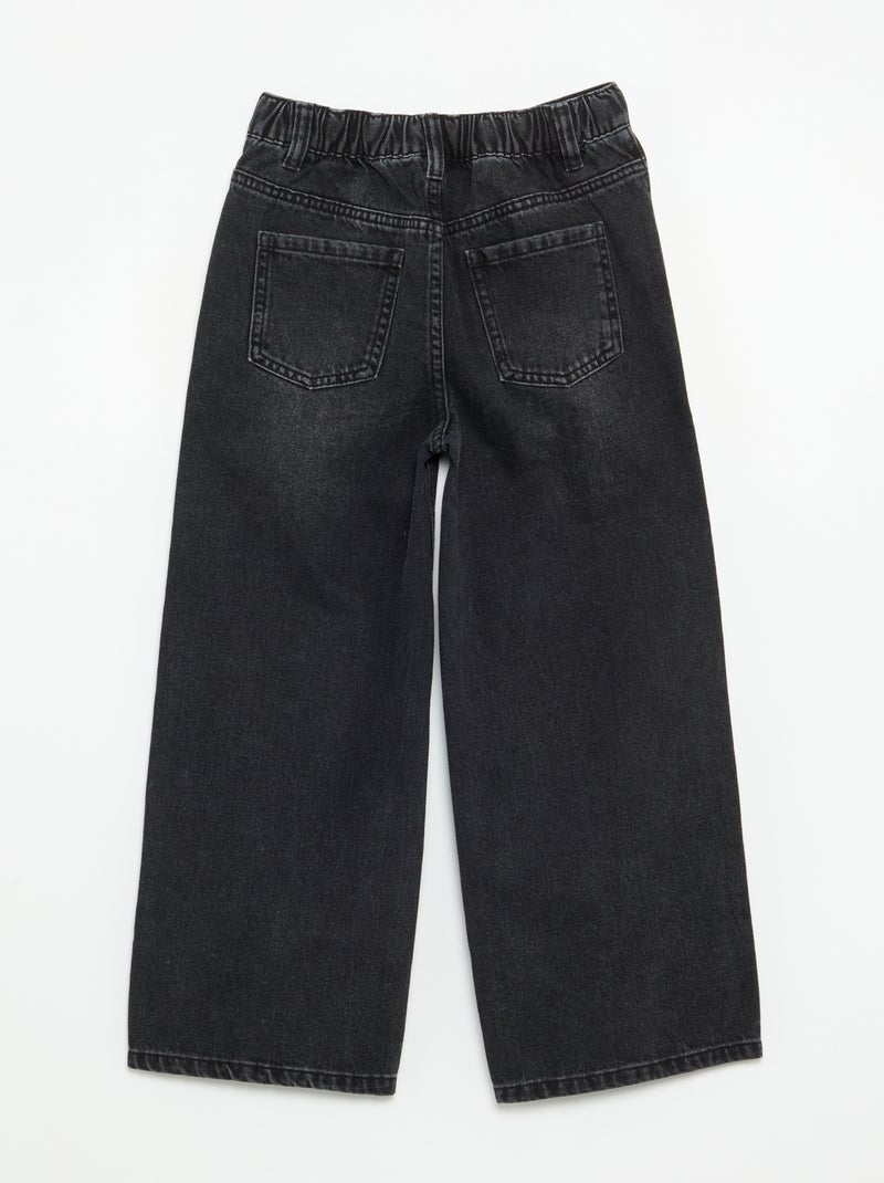 Calças largas com strass Preto - Kiabi