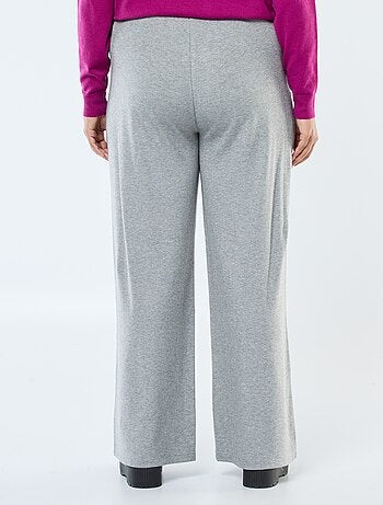 Calças largas de bombazine lisas