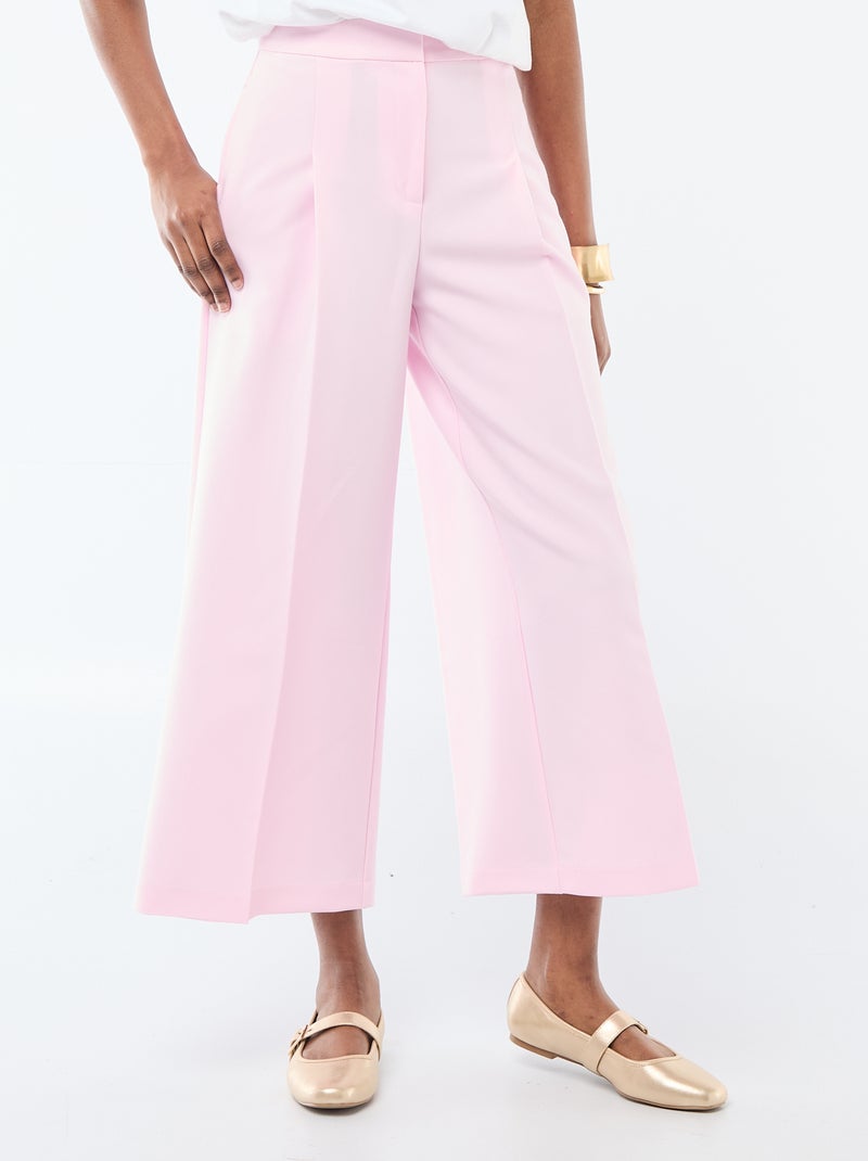 Calças largas de cerimónia Rosa - Kiabi