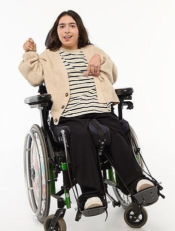 Calças largas de cintura alta - coleção fácil de vestir