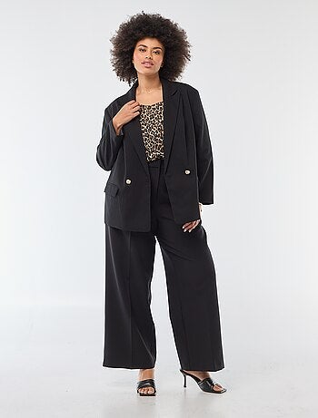 Calças largas de cintura subida