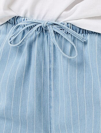 Calças largas de ganga