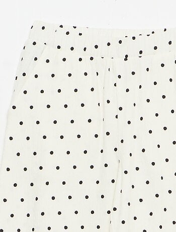 Calças largas de malha crepe