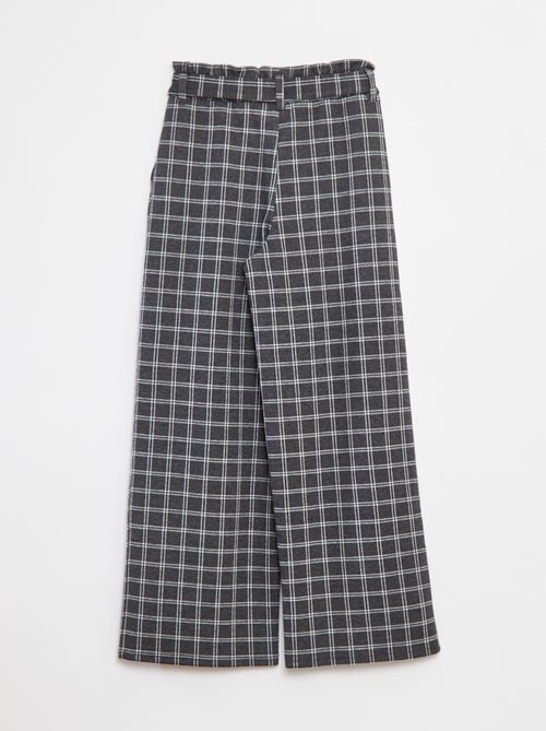 Calças largas de malha Milano com cinto para atar - Kiabi