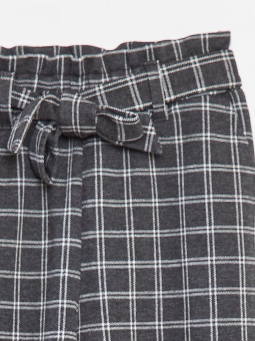 Calças largas de malha Milano com cinto para atar - Kiabi