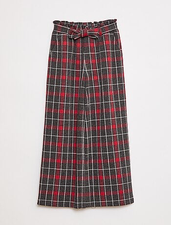 Calças largas de malha Milano com cinto para atar