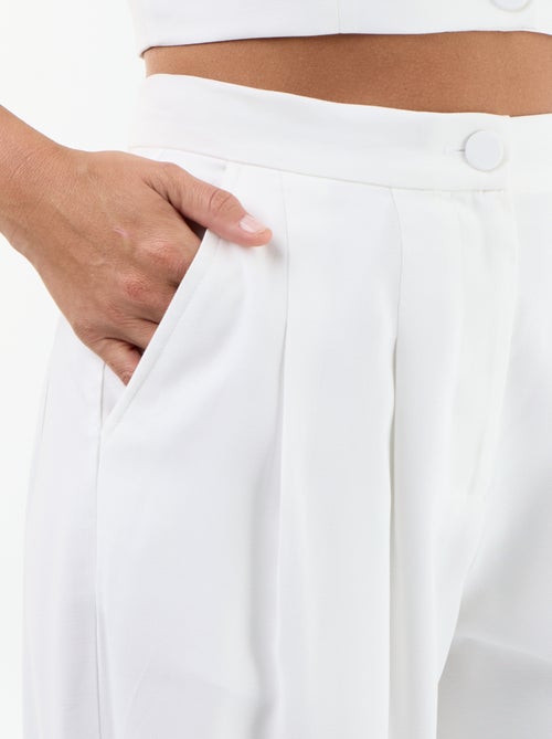 Calças largas de sarja leves - Kiabi