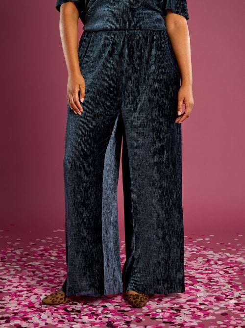 Calças largas de veludo cotelê lisas - Kiabi