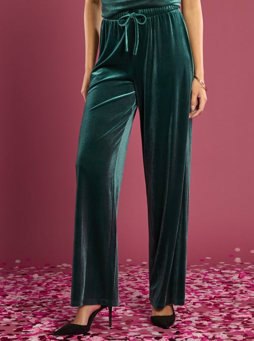 Calças largas de veludo - Kiabi