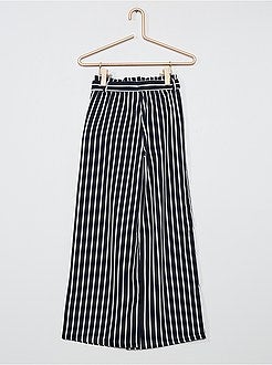 Menina 3-12 anos - Calças largas e fluidas - Kiabi