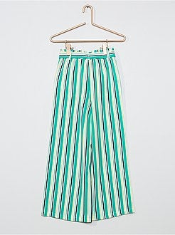 Menina 3-12 anos - Calças largas e fluidas - Kiabi