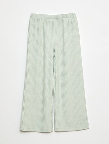 Calças largas em malha