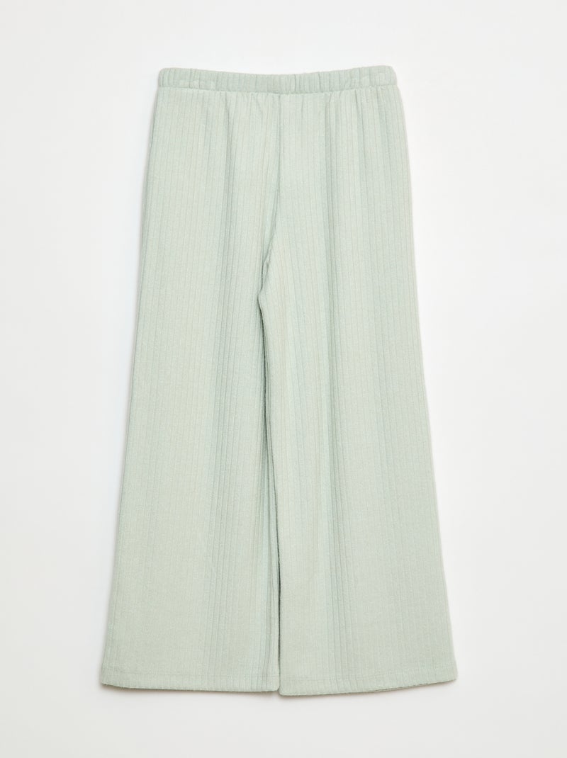 Calças largas em malha Azul - Kiabi