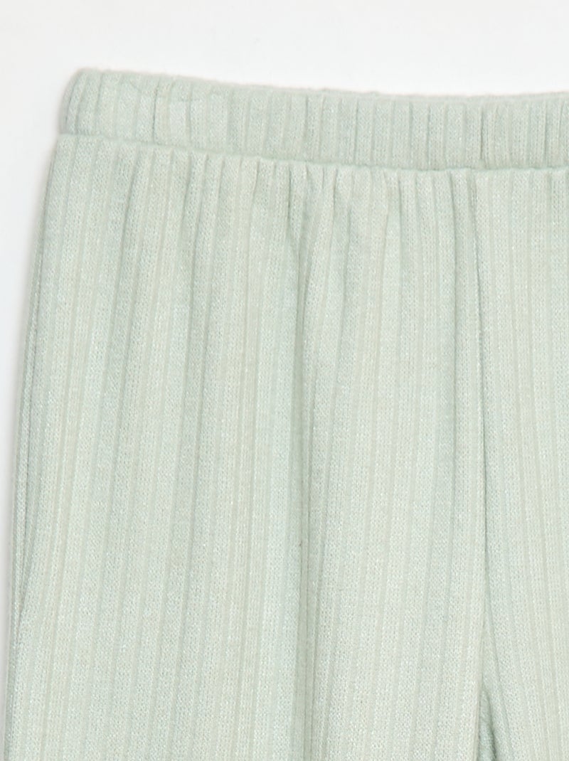 Calças largas em malha Azul - Kiabi