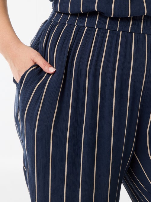 Calças largas em malha crepe - Kiabi