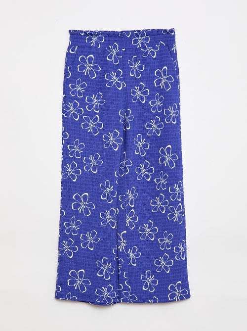 Calças largas em malha crepe - Kiabi