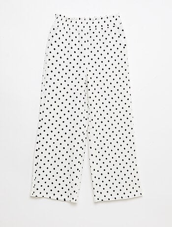 Calças largas em malha crepe