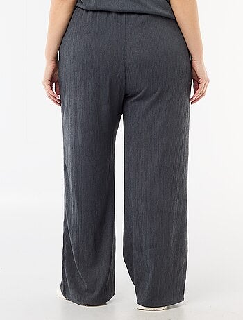 Calças largas em malha crepe