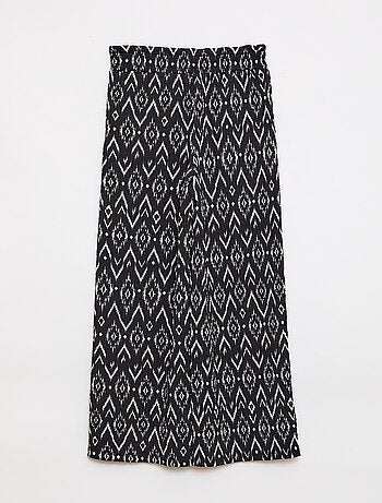 Calças largas em malha crepe