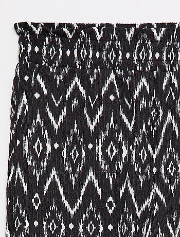 Calças largas em malha crepe