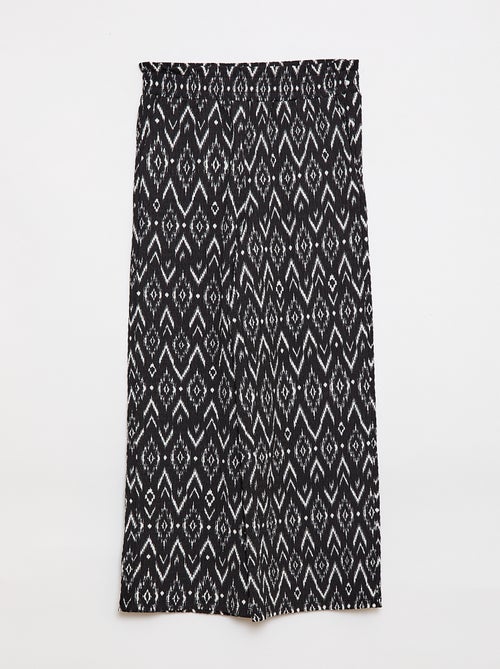 Calças largas em malha crepe - Kiabi