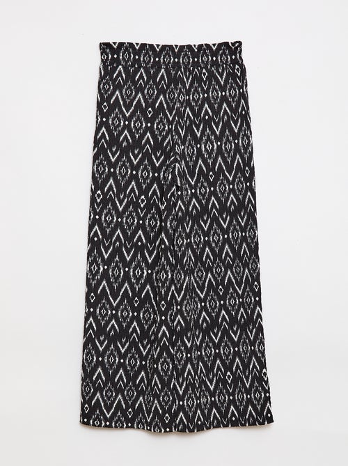 Calças largas em malha crepe - Kiabi