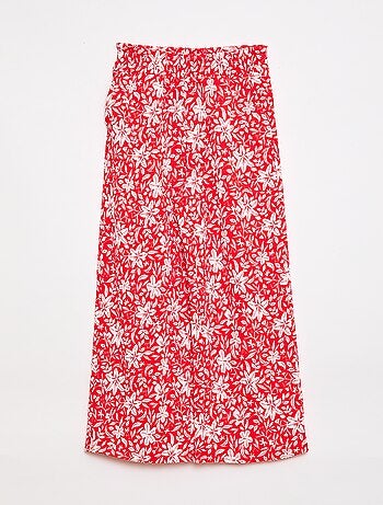 Calças largas em malha crepe