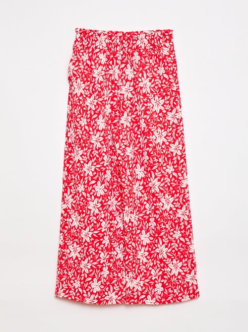 Calças largas em malha crepe - Kiabi