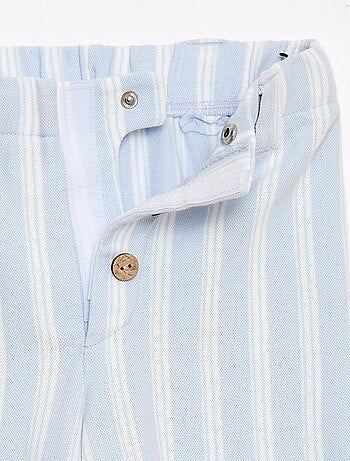 Calças largas em malha piqué - coleção fácil de vestir