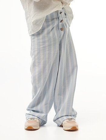 Calças largas em malha piqué - coleção fácil de vestir