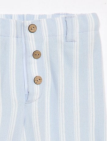 Calças largas em malha piqué - coleção fácil de vestir