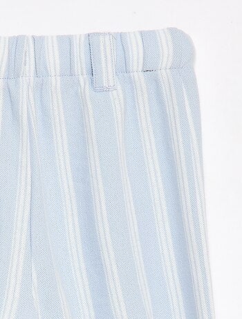 Calças largas em malha piqué - coleção fácil de vestir