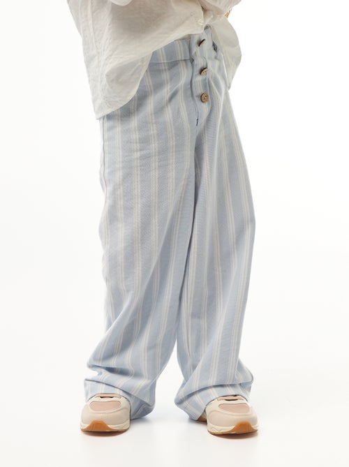 Calças largas em malha piqué - coleção fácil de vestir - Kiabi