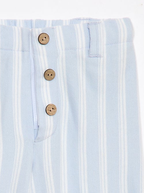 Calças largas em malha piqué - coleção fácil de vestir - Kiabi